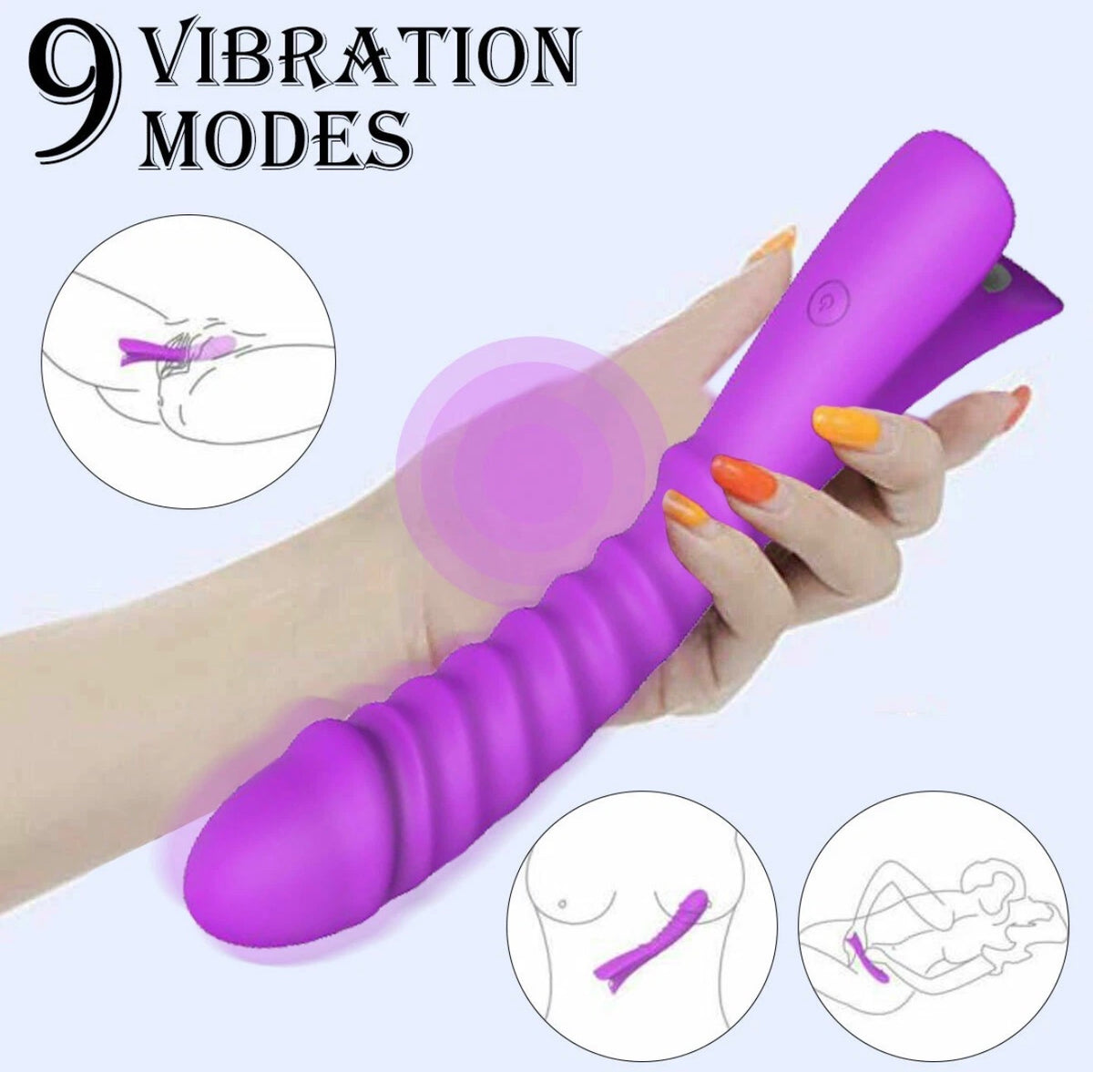 Vibrador Flexible – 9 Modos de Vibración 💜