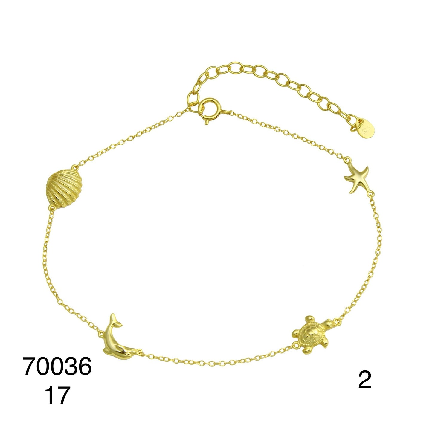 Pulsera de pies Plata 925