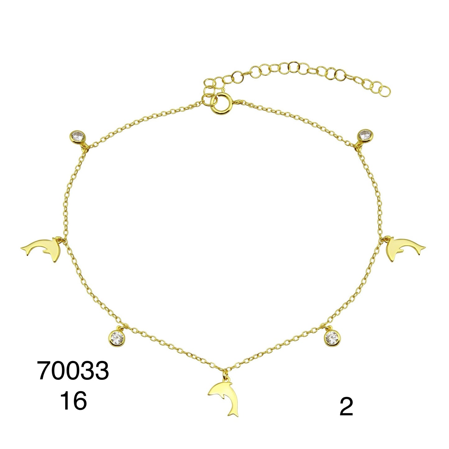 Pulsera de pies plata 925