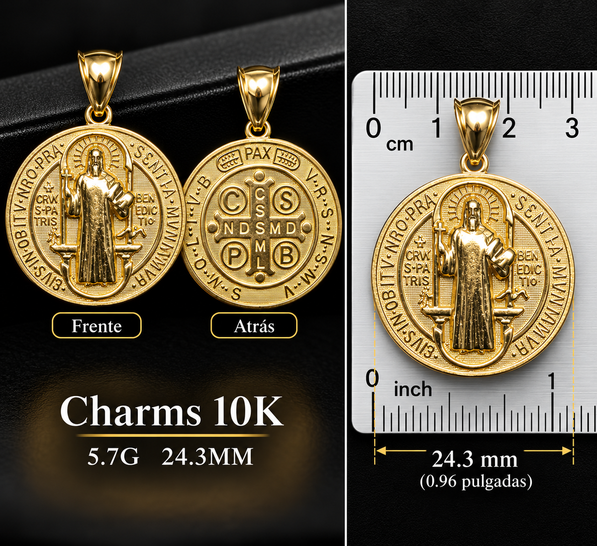 Charms 10K sólido 5.7G
