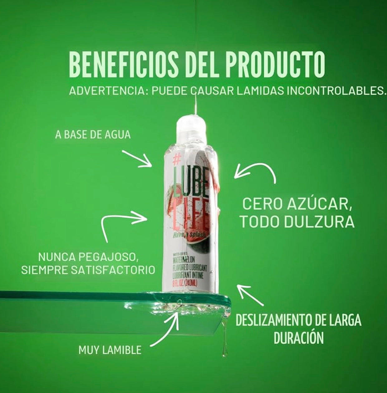 Wet Tropical Explosion Lubricante comestible con sabor para larga duración, seguro para condones, sin azúcar, 9 onzas líquidas