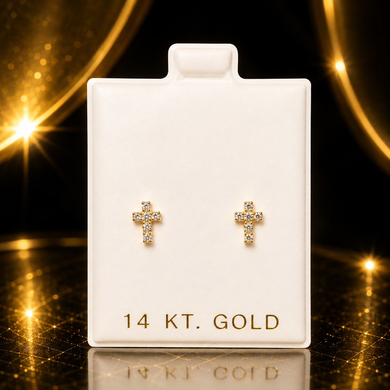 Pantalla de cruz 14K cerradura de rosca, pequeñas
