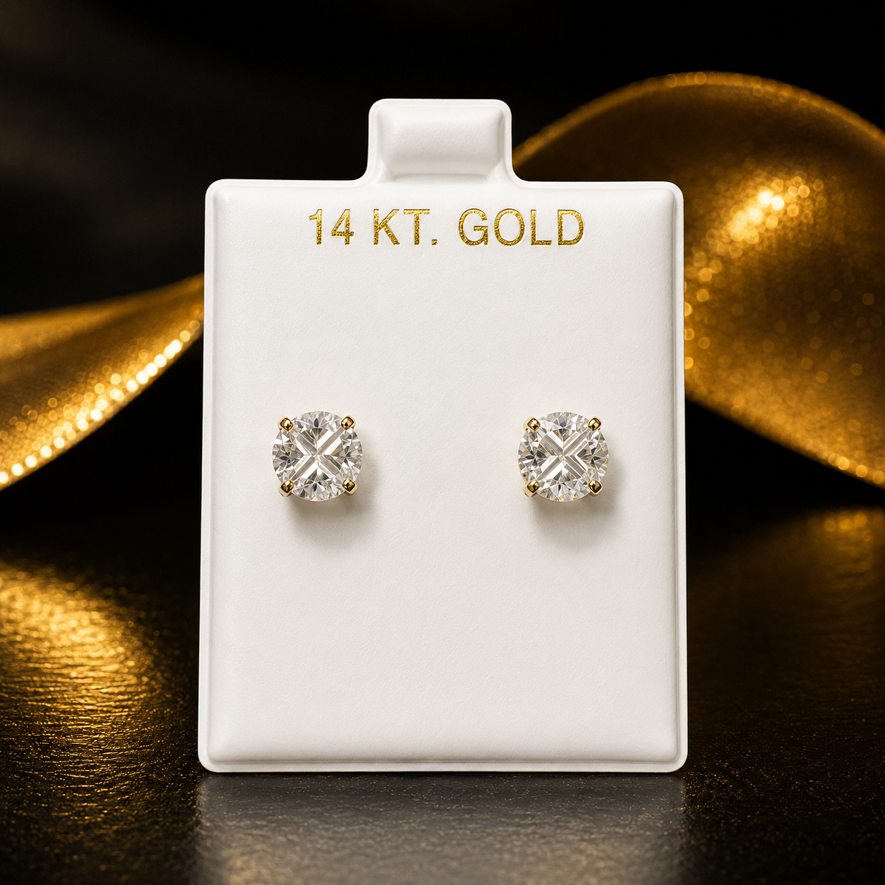 Pantalla 14K 5mm broche de mariposa