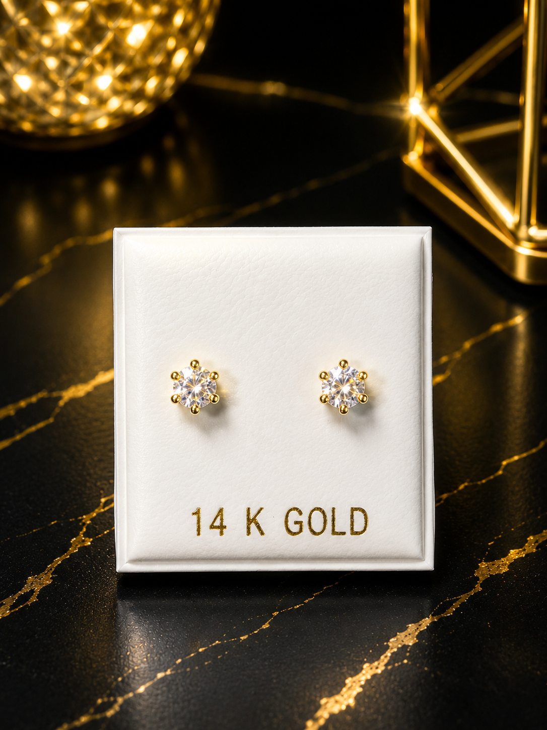 Pantallas de circonia 14K 5 agarre 3mm