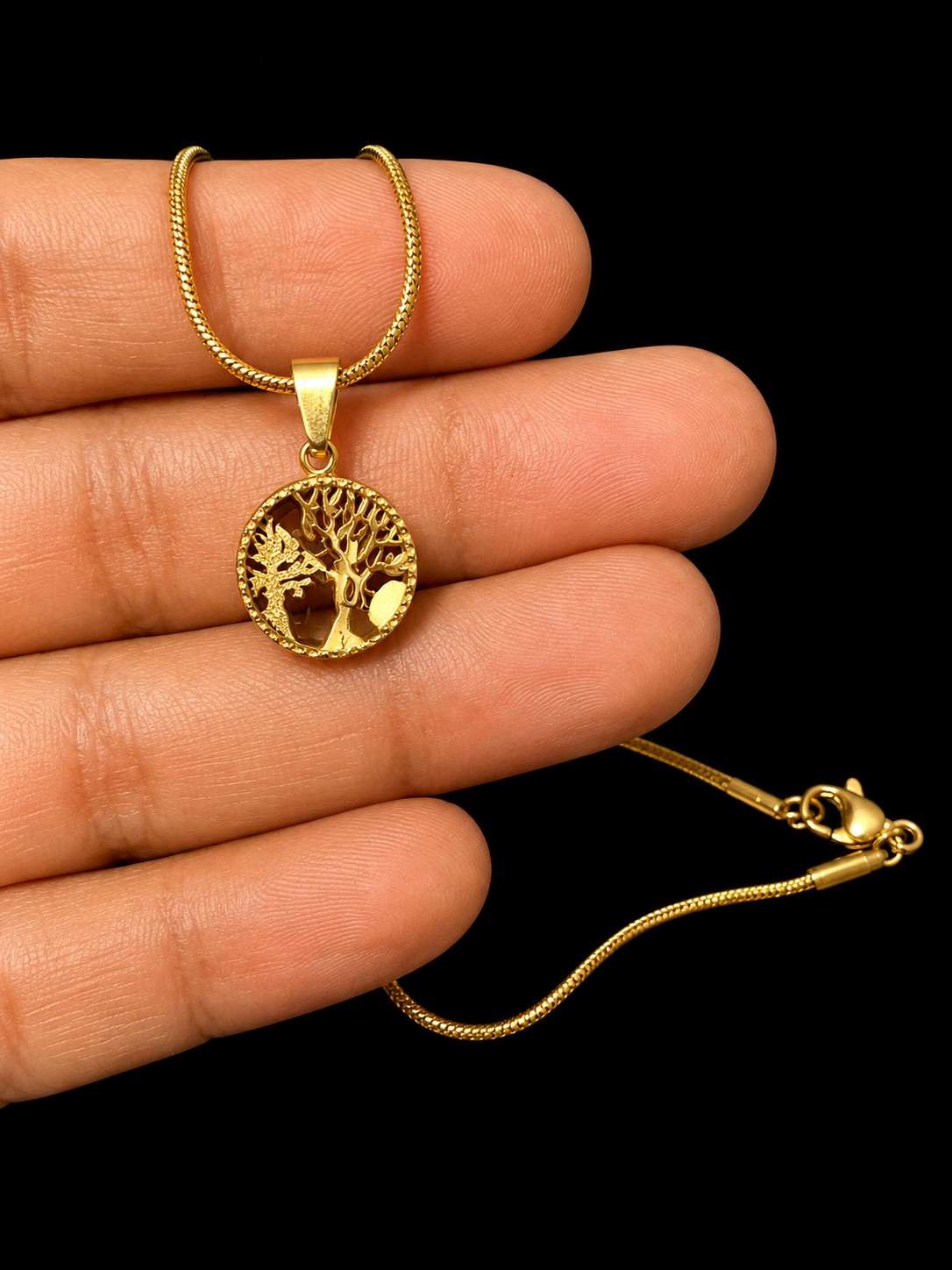 Cadena elegante del árbol de la vida size 18