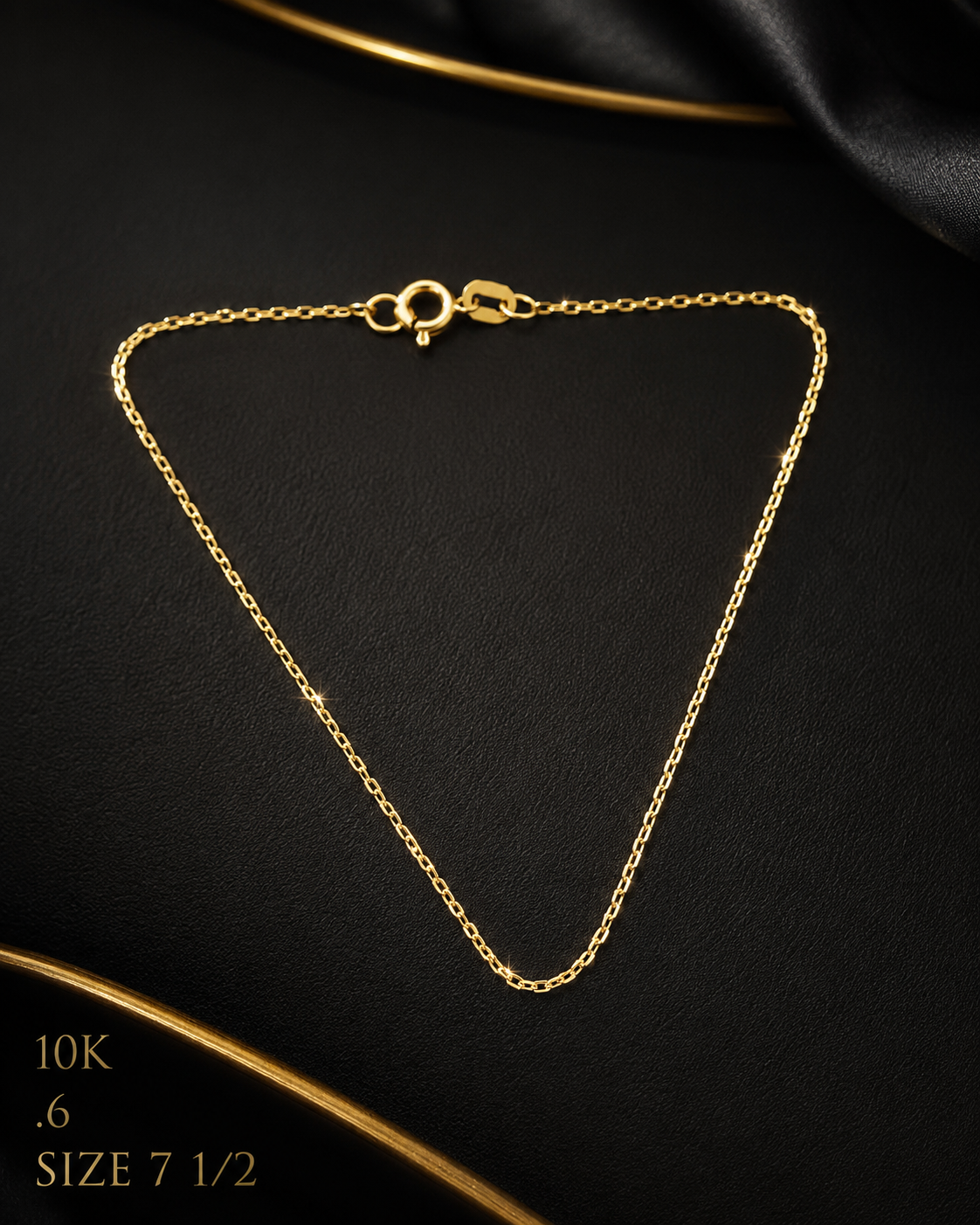Pulsera ( ORO 10K ) elegante finita size 7-1/2 .6