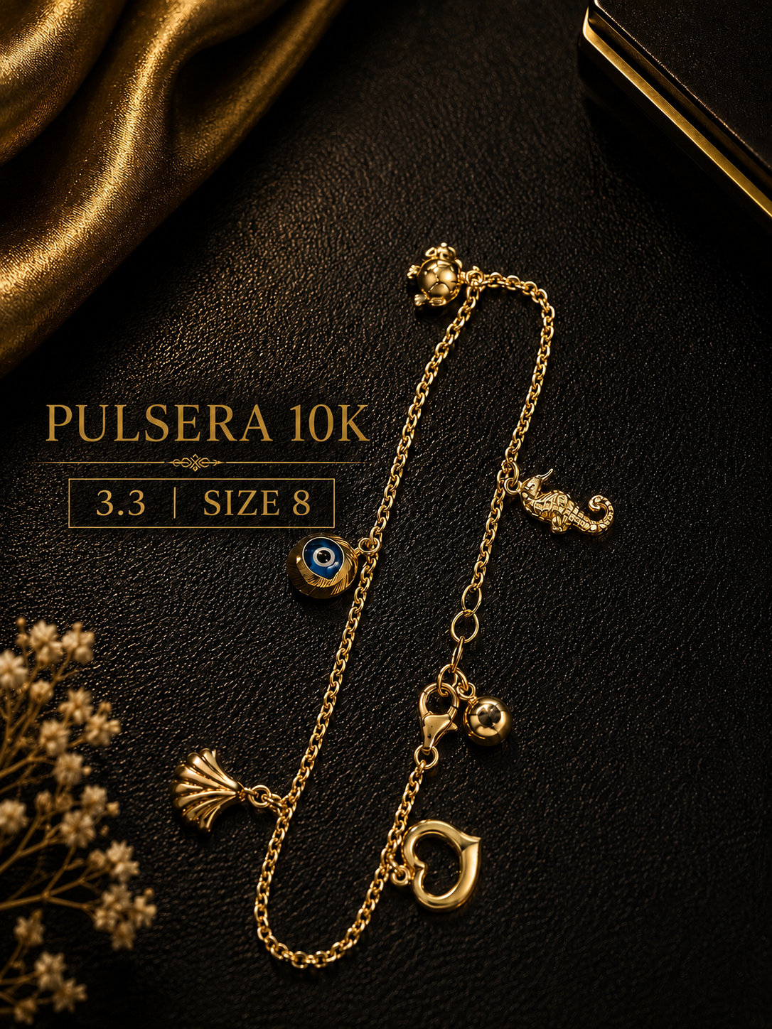 Pulsera 10K size 8 3.3