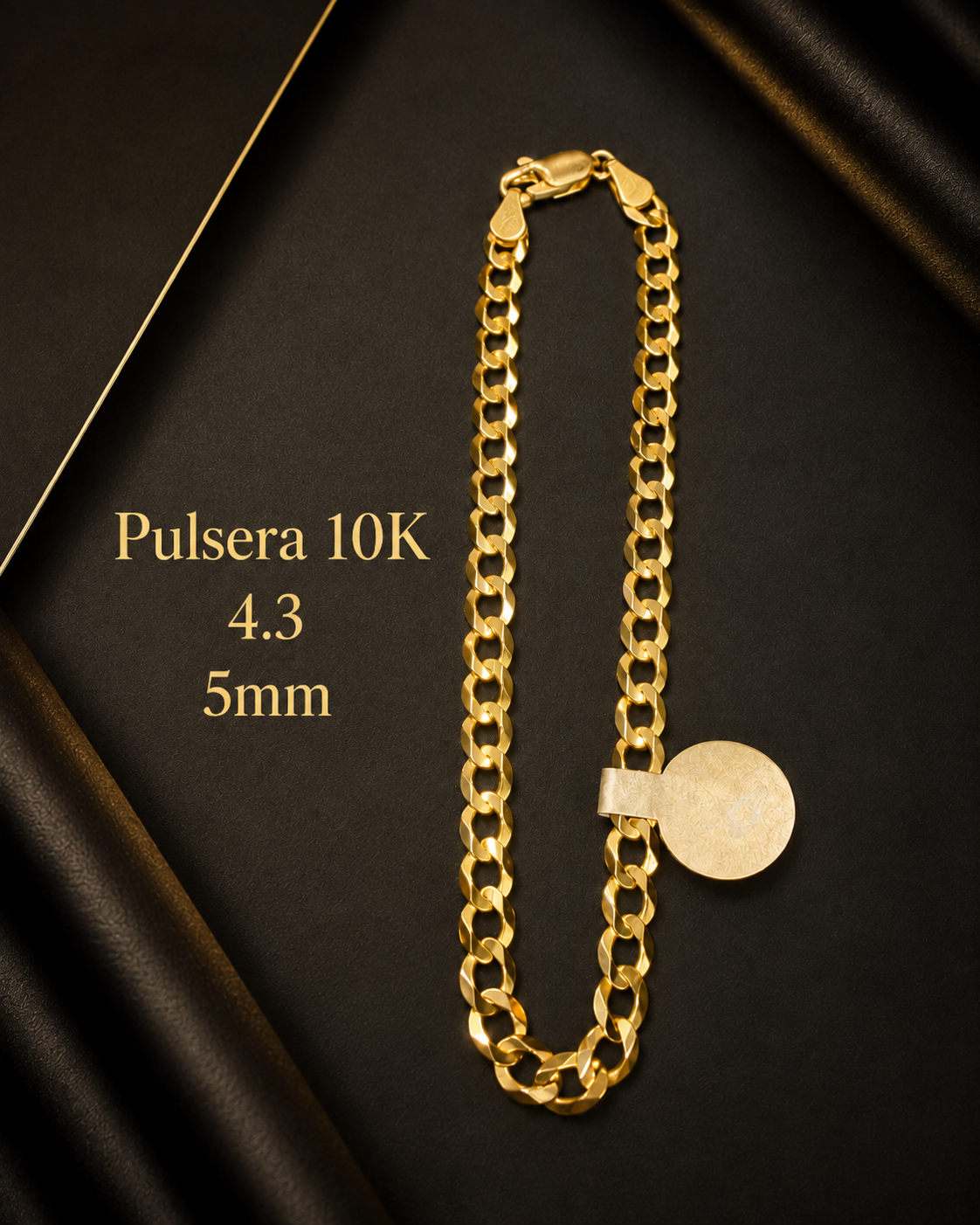 Pulsera cubana 10K size 8 4.3G 5mm