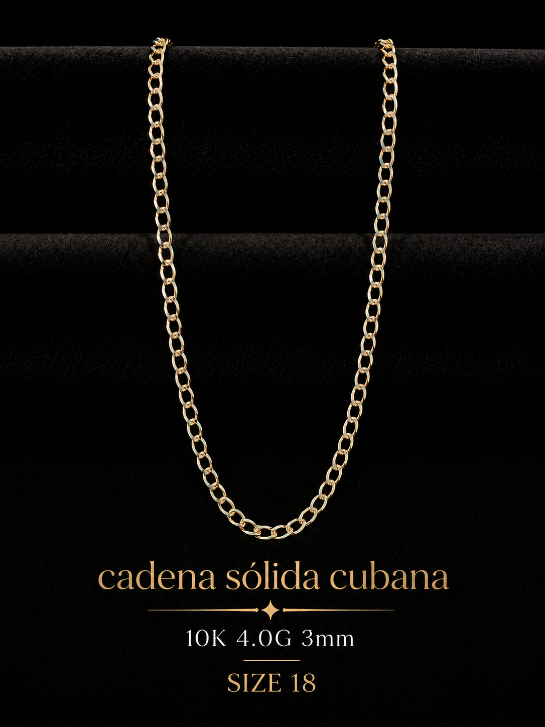 Cadena sólida 10K size 18 4.0G 3mm