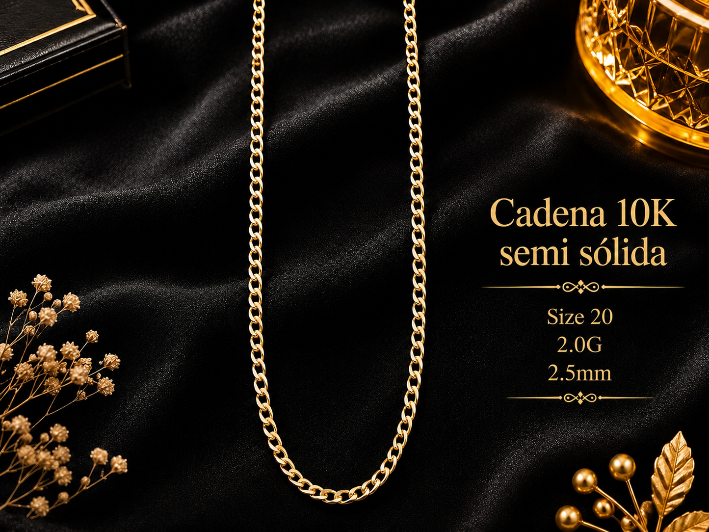 Cadena semi sólida 10K size 20 2G 2.5mm