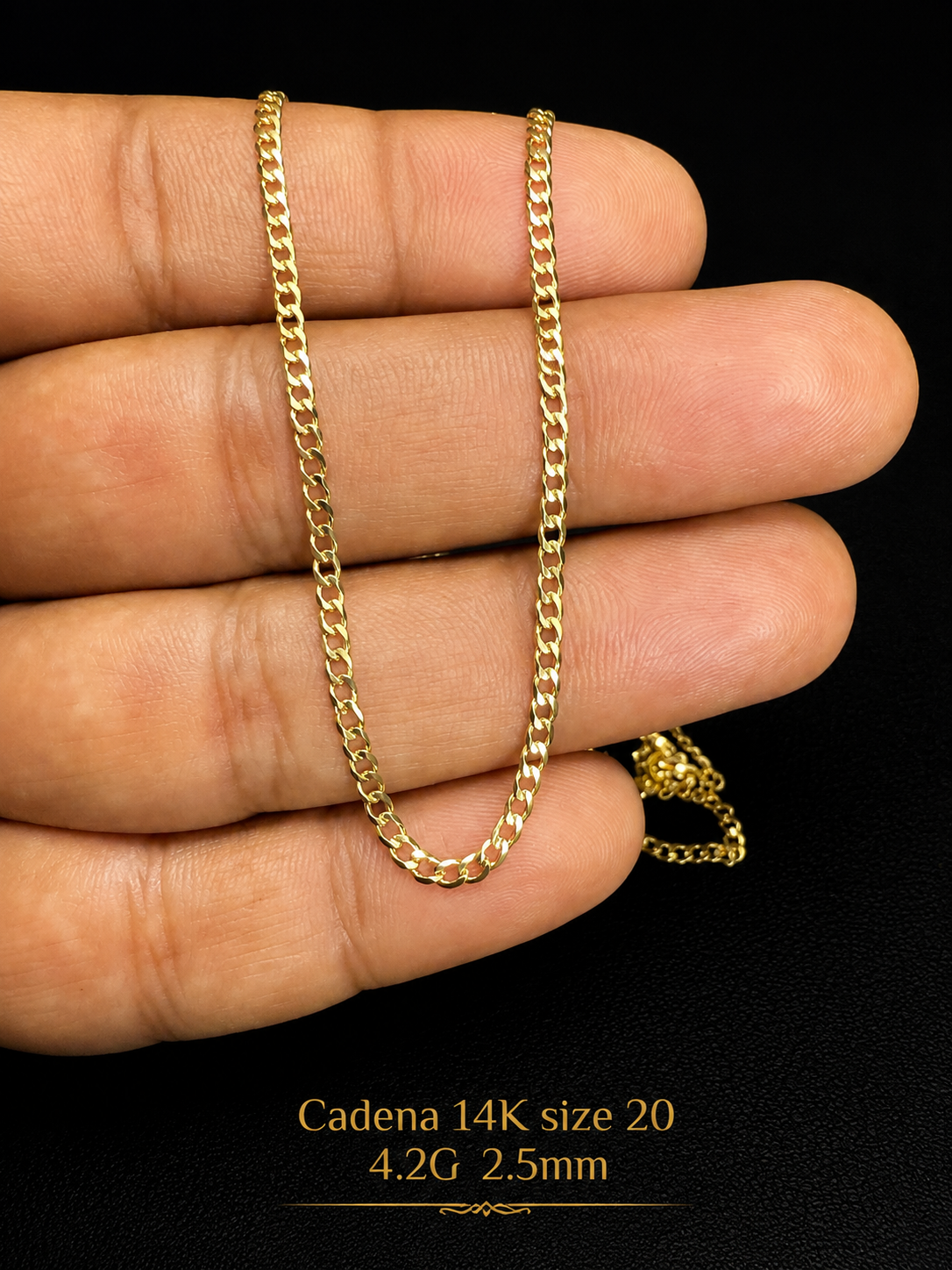 Cadena 14K size 20 4.2G 2.5mm