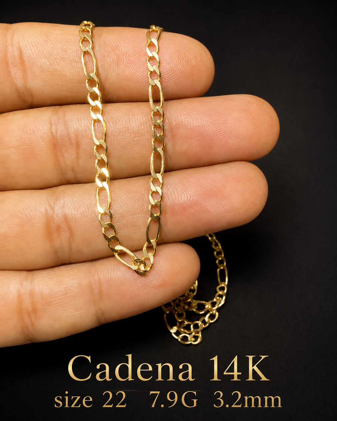 Cadena 14K size 22 7.9G 3.2mm