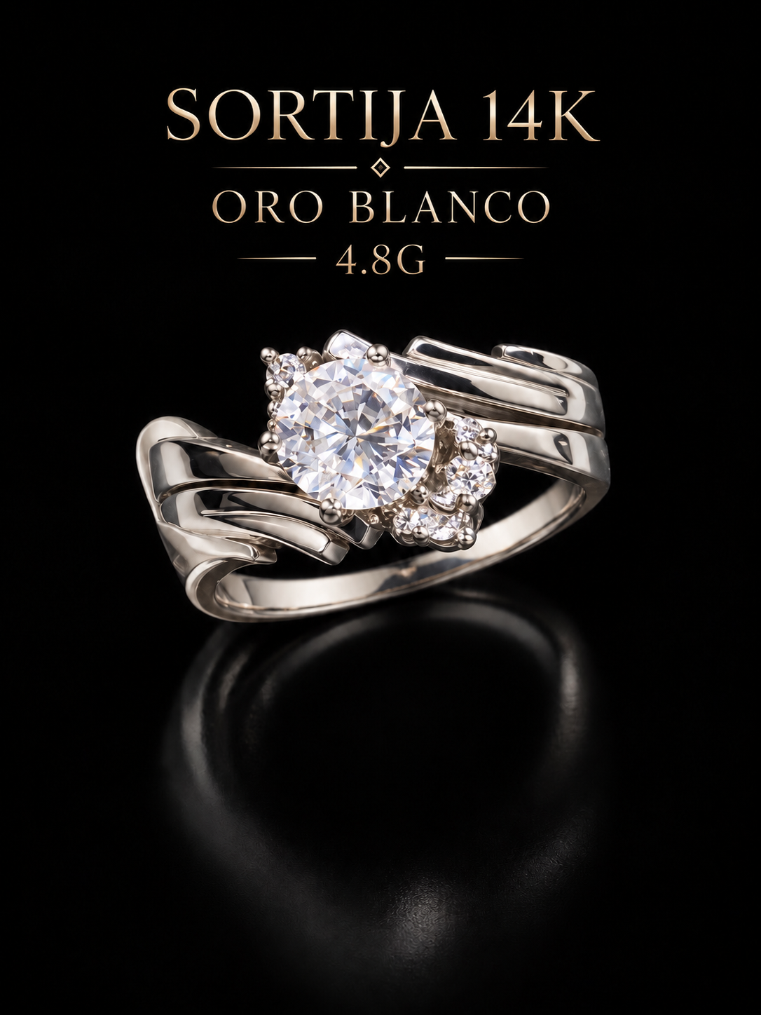 Sortija de matrimonio 14K size 6 4.8G
