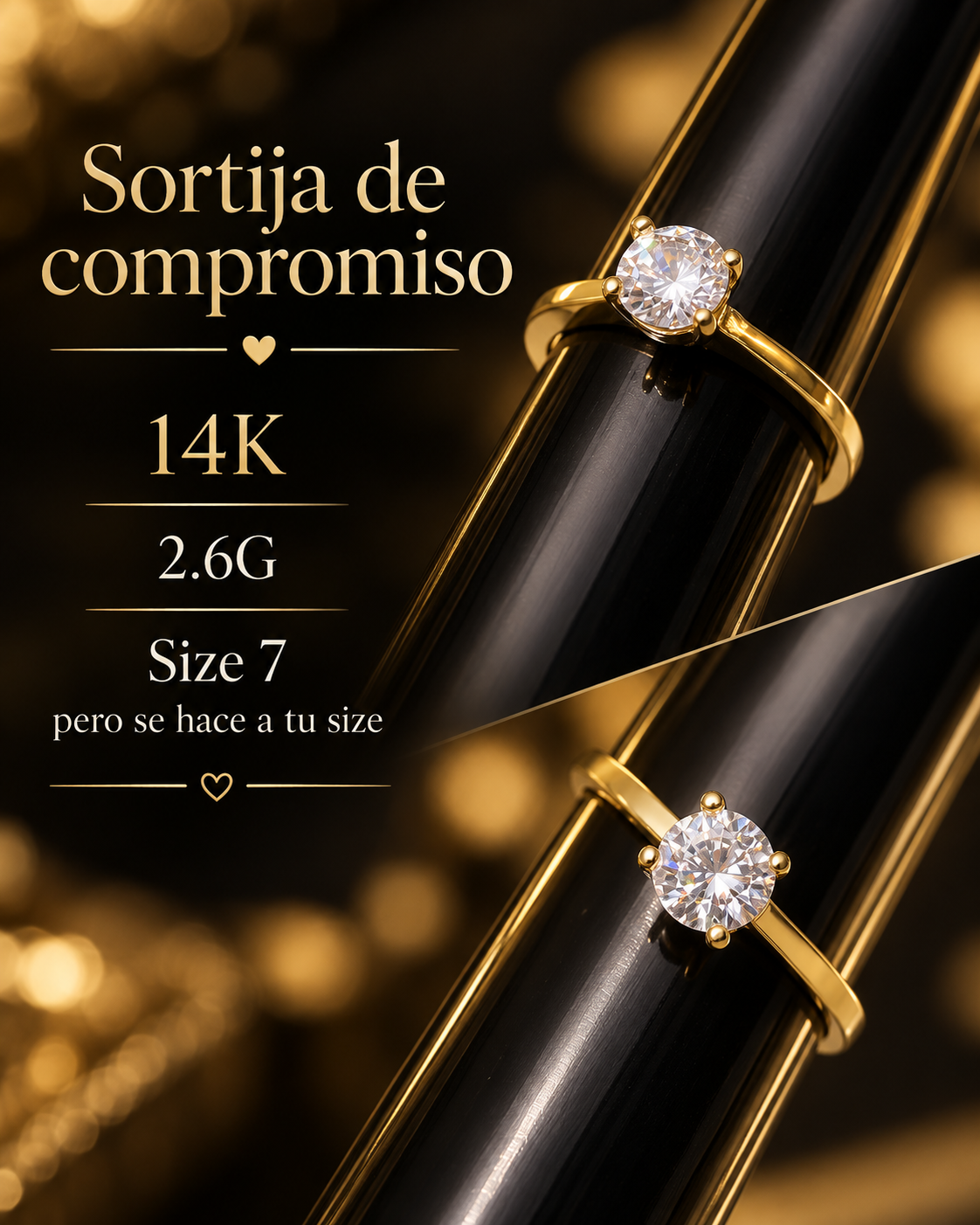 Sortija de compromiso 14K 2.6G