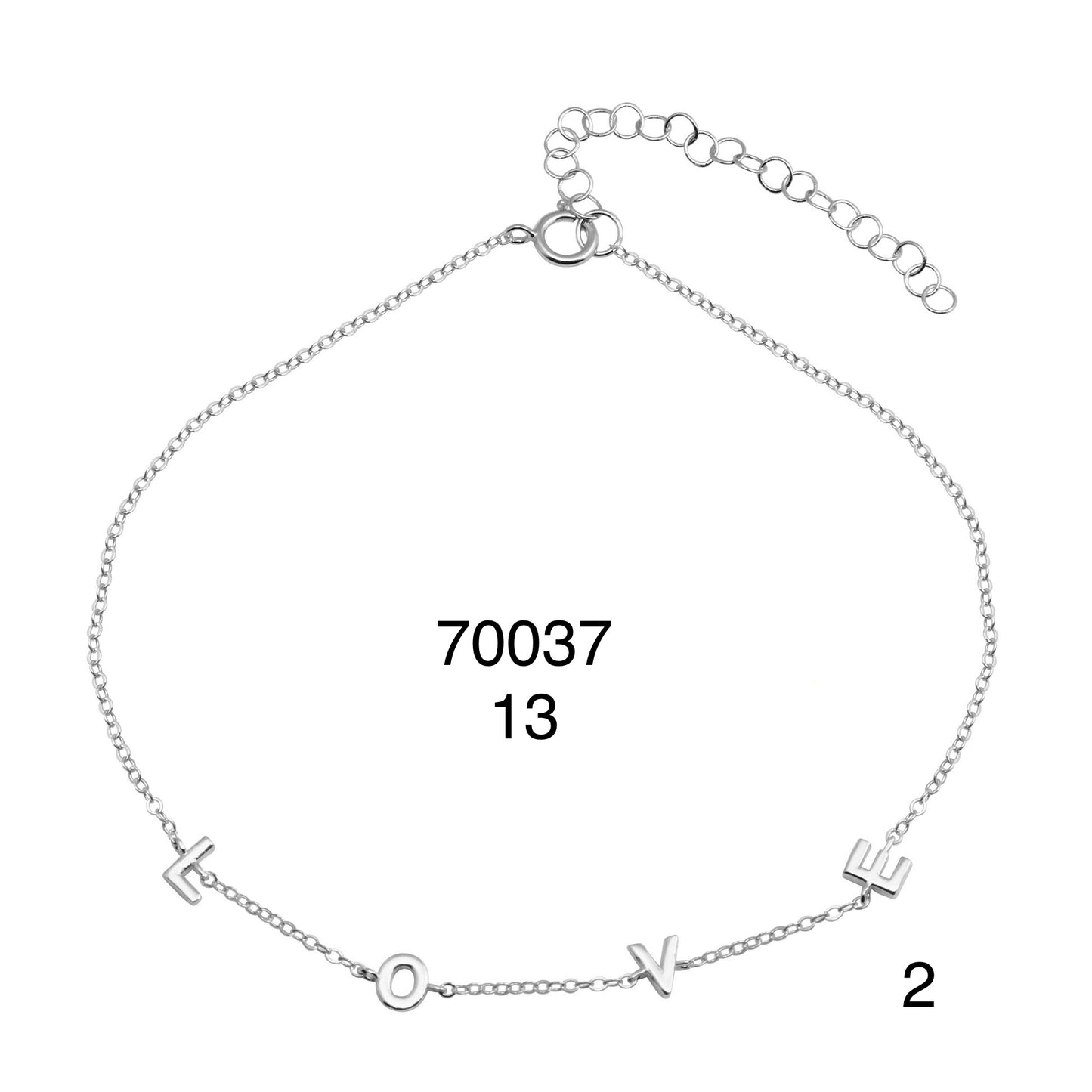 Pulsera de pies plata 925