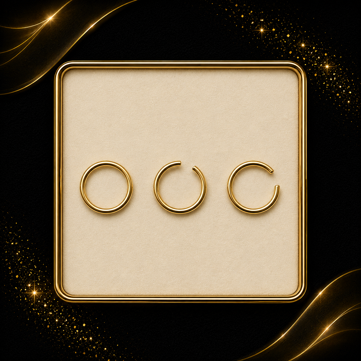 Pantalla 14K Argolla pequeña