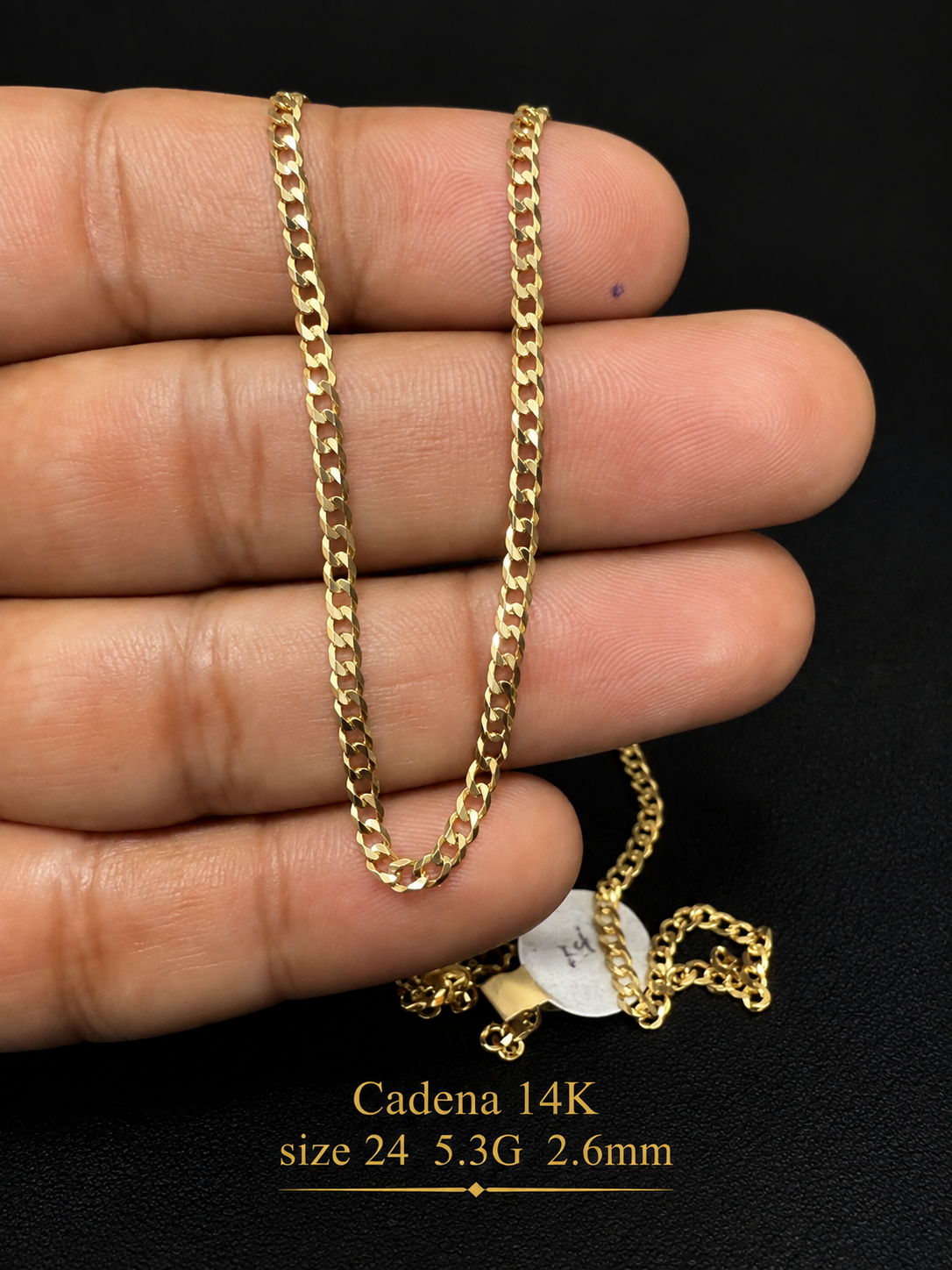 Cadena 14K size 24 5.3G 2.6mm
