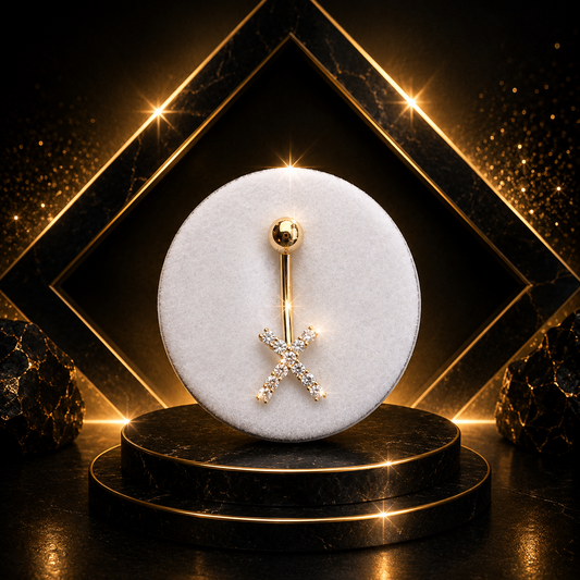 Pantalla de ombligo 14K