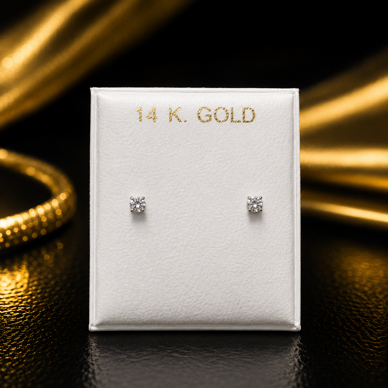 Pantalla 14K oro blanco 2mm seguridad de rosca