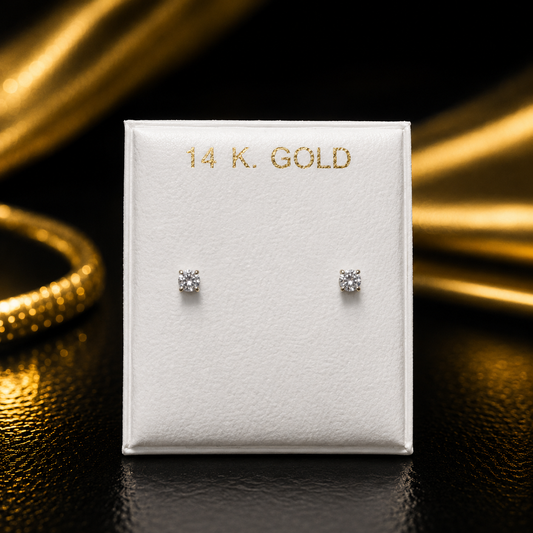 Pantalla 14K oro blanco 2mm seguridad de rosca