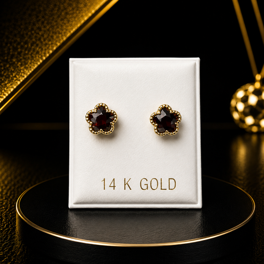 Pantalla de flor 14K  Roja