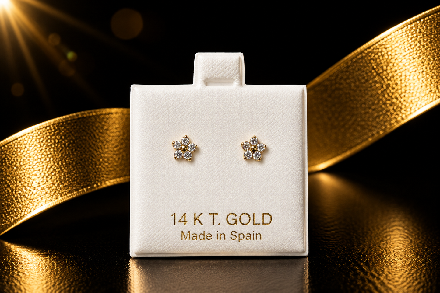 Pantalla 14K flor Circonia