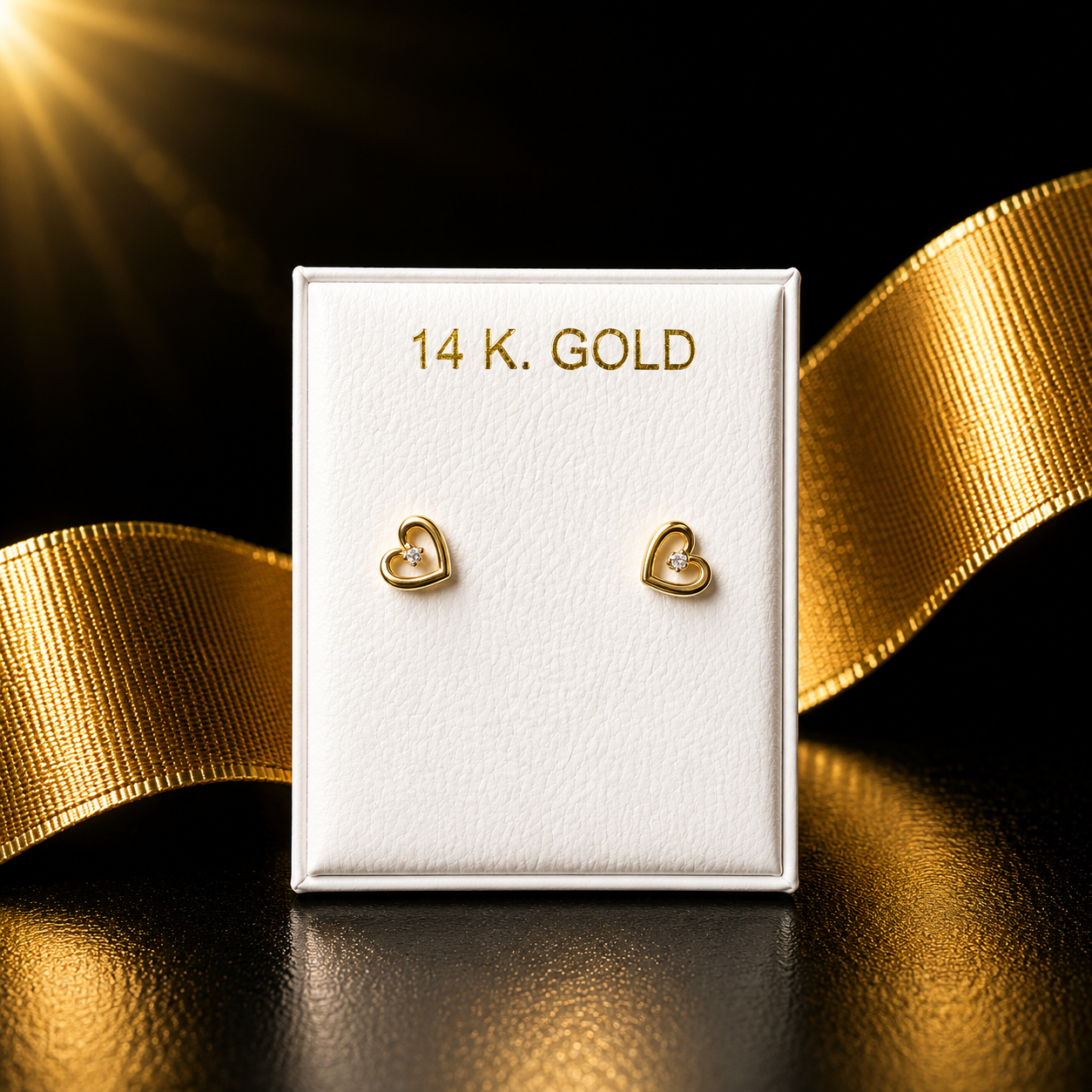 Pantalla de corazón pequeño 14K