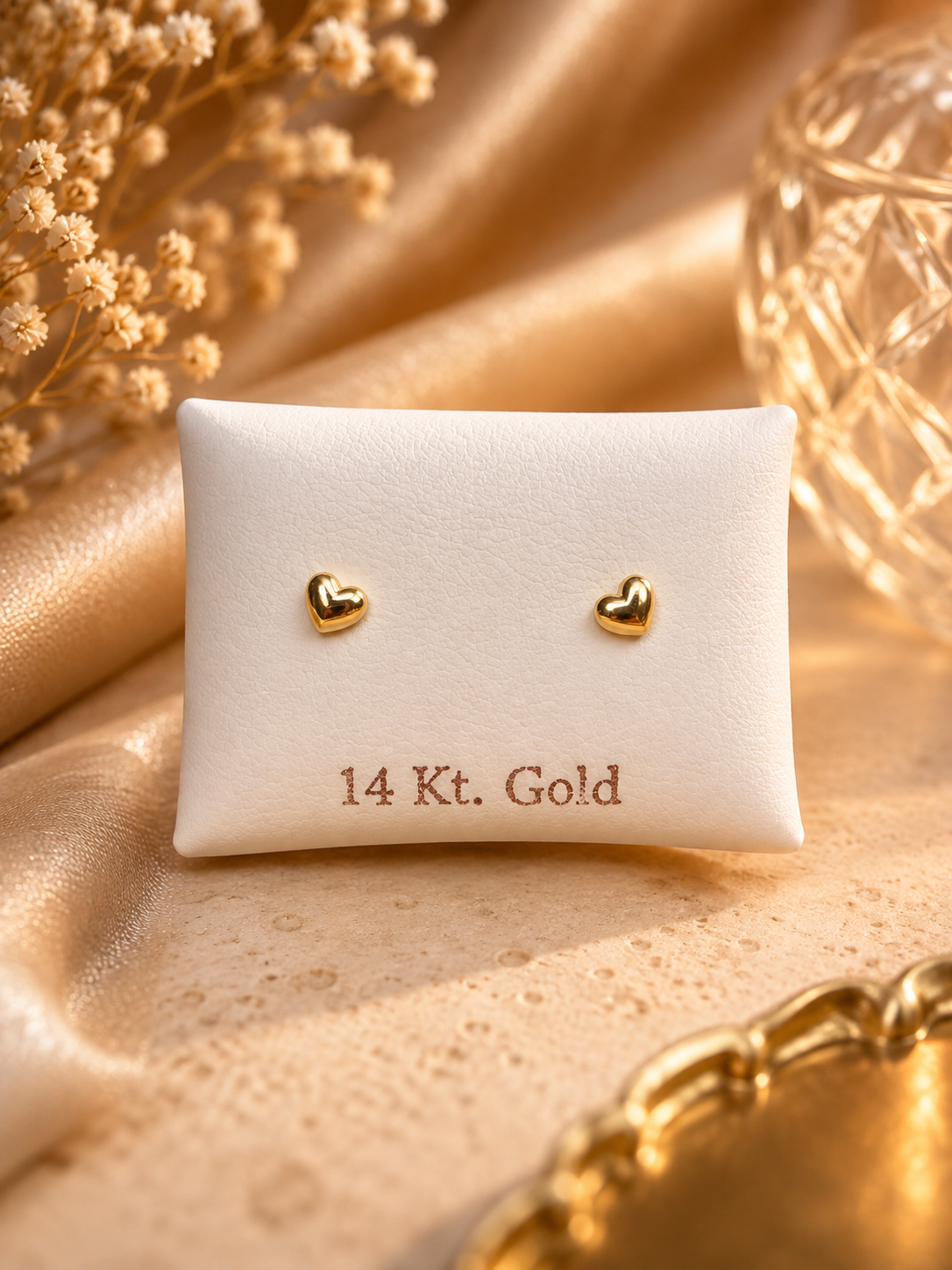 Pantallas de corazón 14K pequeñas
