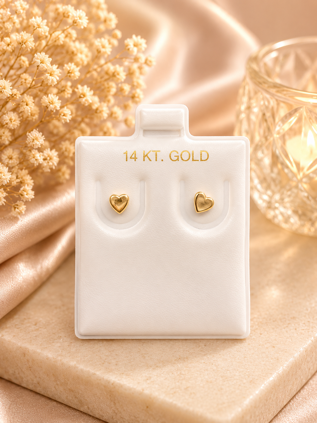 Pantallas de corazón pequeños 14K