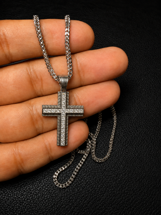Cadena size 20 con charms de Cruz stainless steel