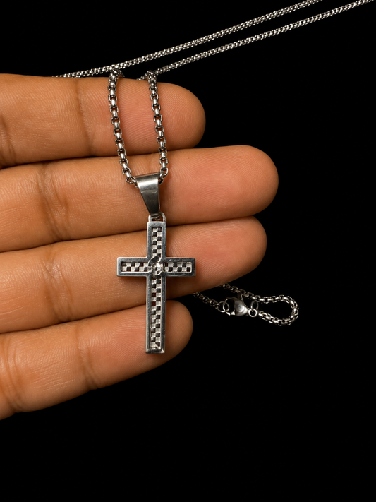 Cadena y cruz stainless steel 18
