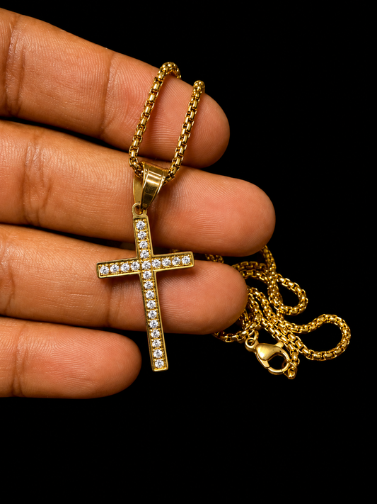 Cadena con charms cruz size 18