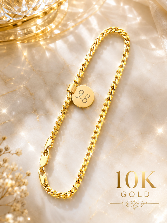 Pulsera fancy sólida ( ORO 10K ) size 8 1/2 9.8G