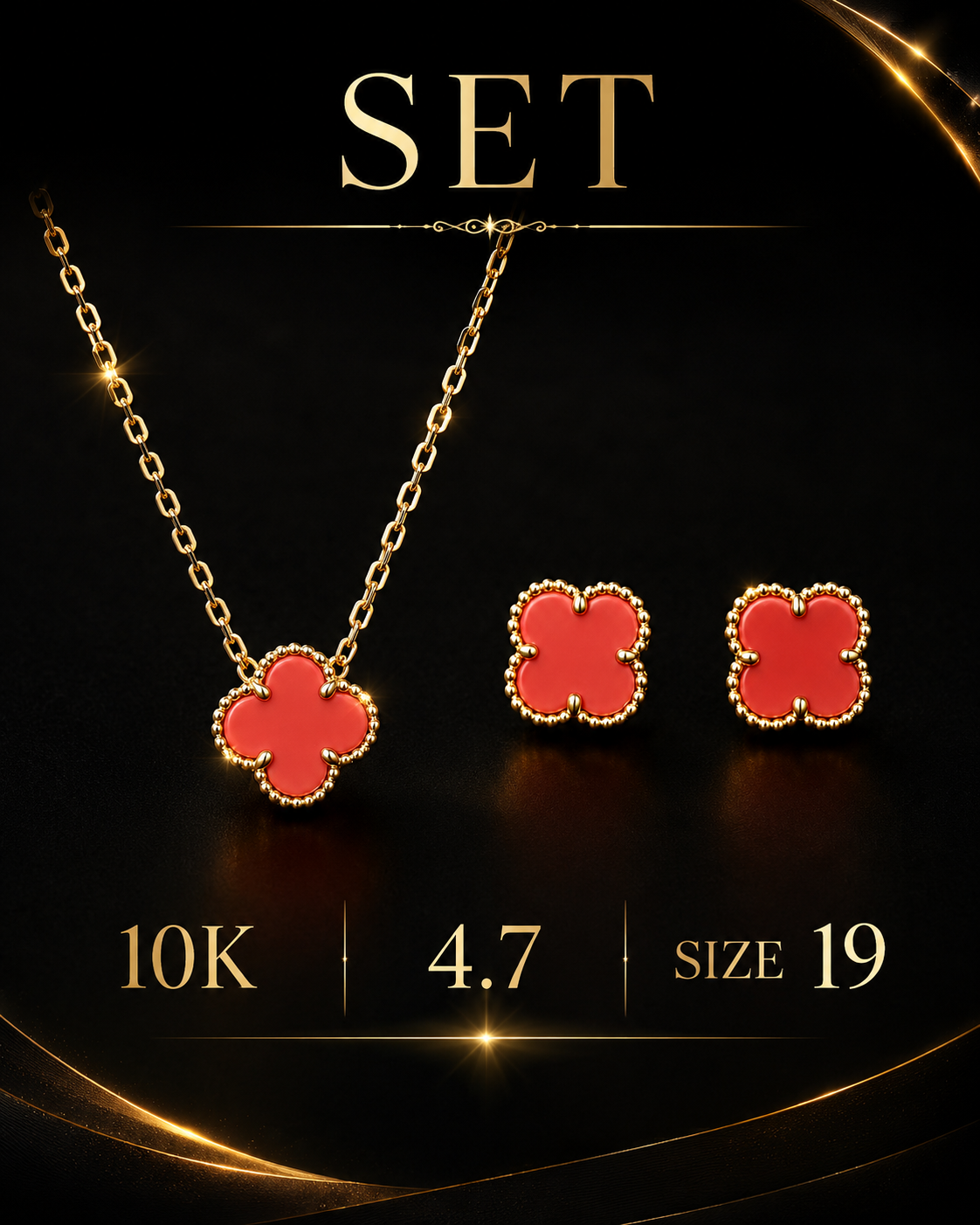 Collar en set  10K 4.7 size 19