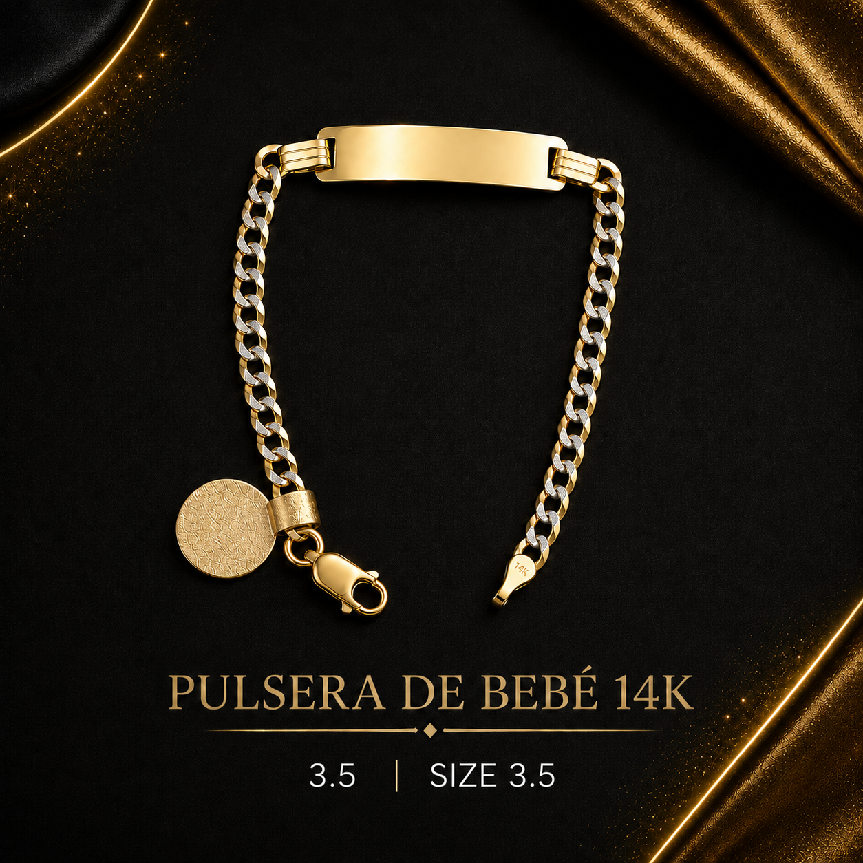 Pulsera 14K 3.5  size 3.5