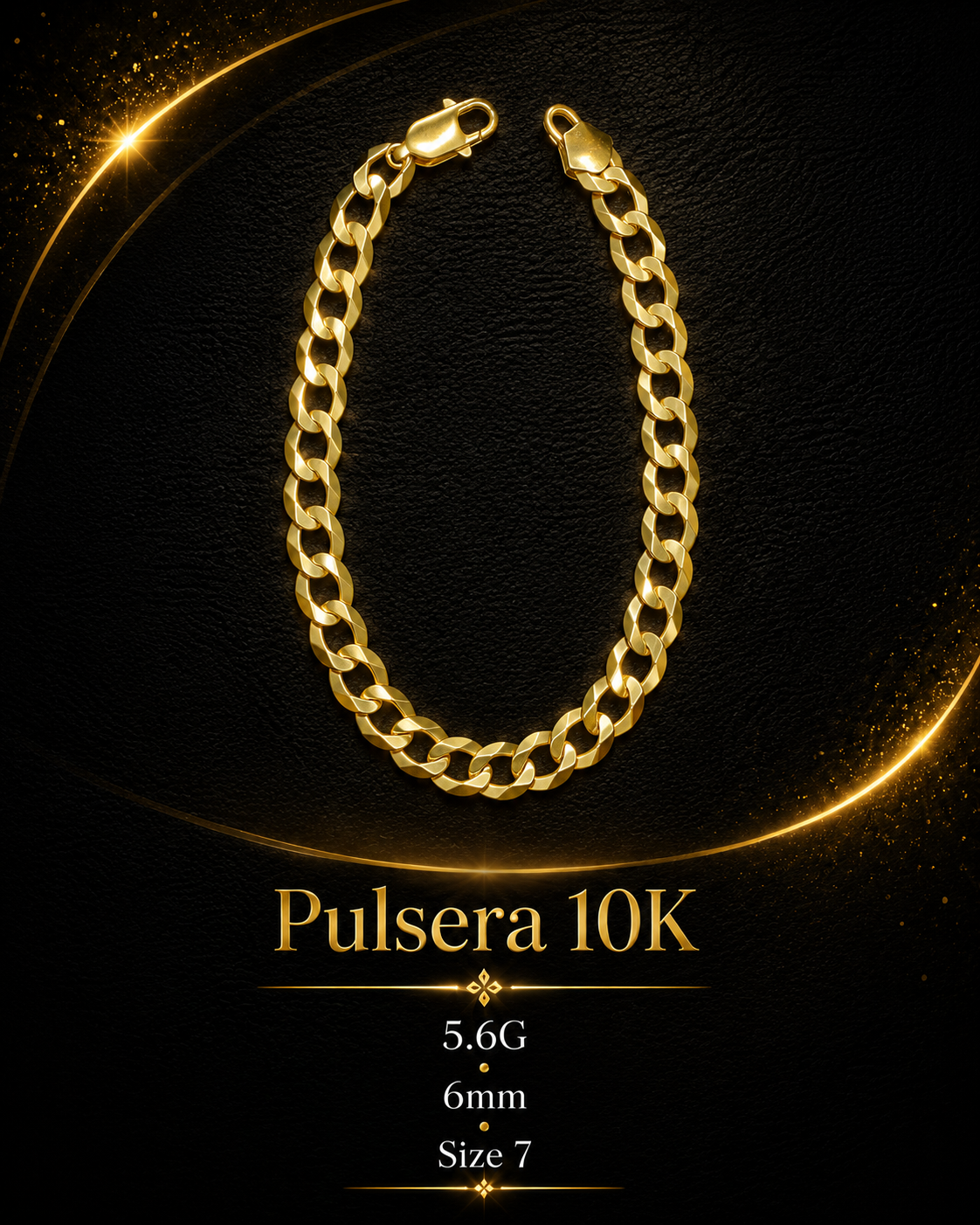 Pulsera 10K (size 7) 6mm 5.6G