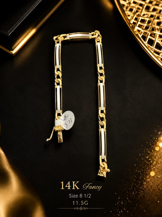Pulsera elegante 14K size 8 1/2 11.5G