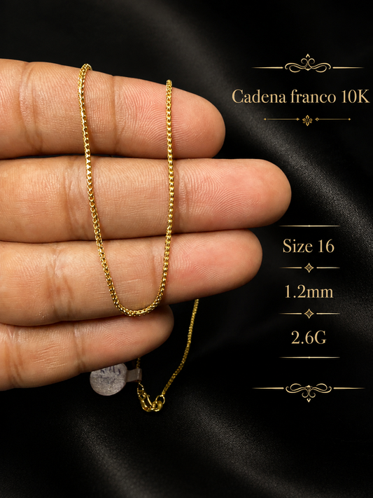 Cadena franco size 16 2.6G 1.2mm