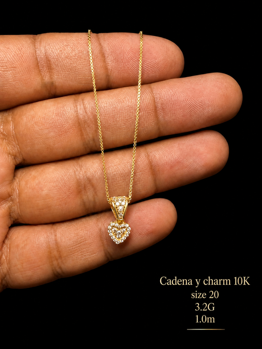 Cadena y charms 10K size 20 3.2G 1mm