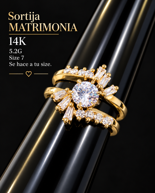 Sortija de matrimonio 5.2G size 7 se hace a tu size.  Dos piezas