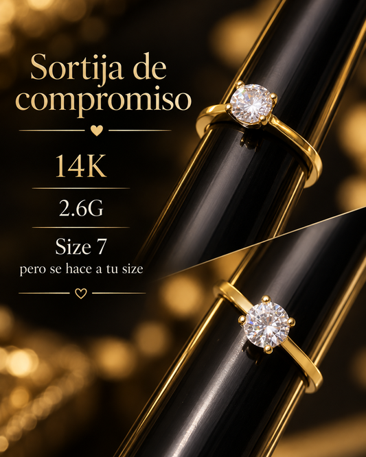 Sortija de compromiso 14K 2.6G