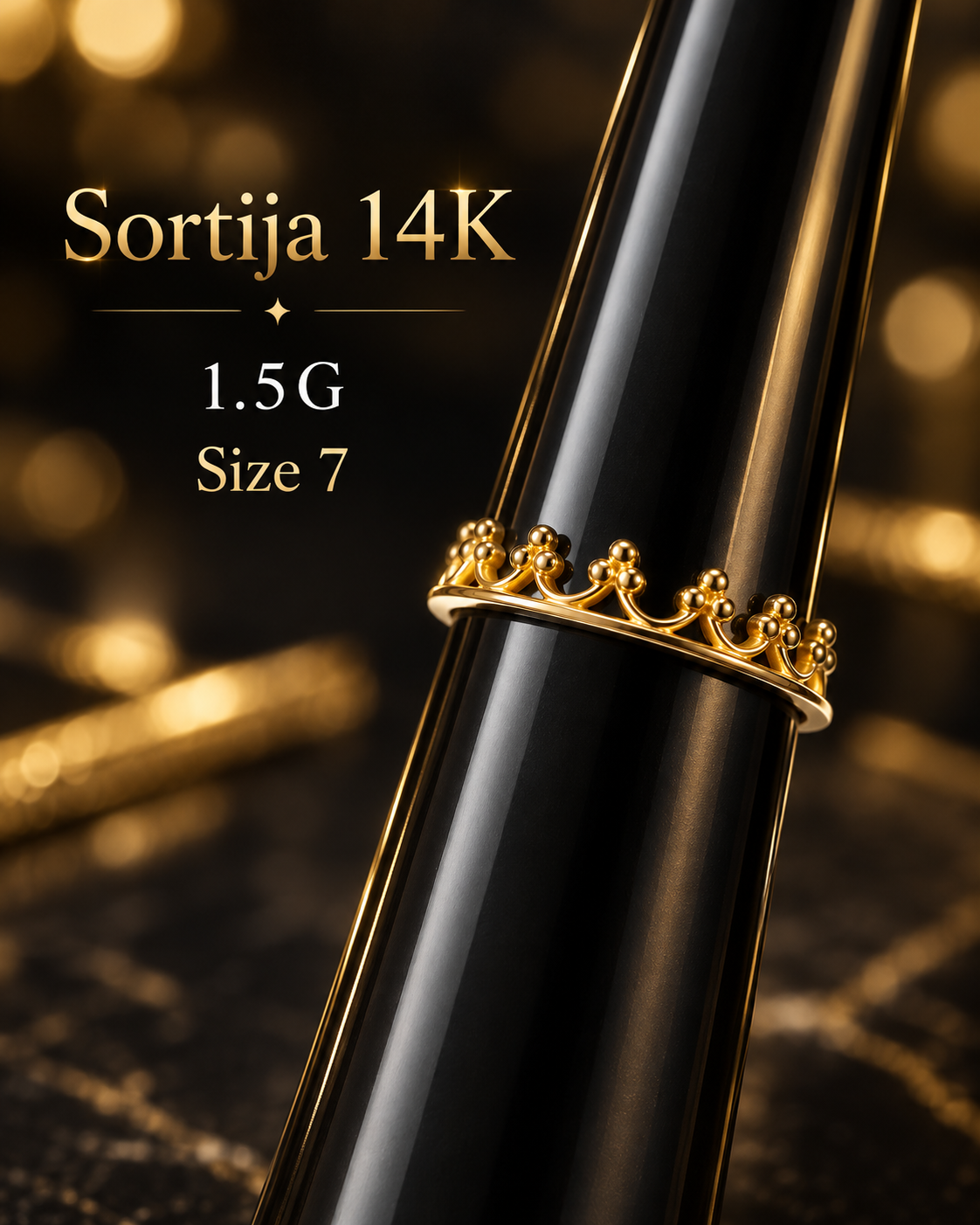 Sortija 14K 1.5G size 7 se hace a tu size