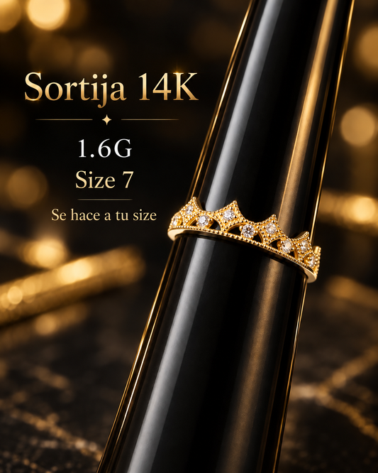 Sortija 14K size 7 1.6G  se hace a tu size