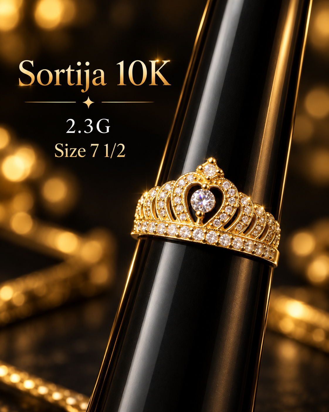 Sortija 10K 2.3G size 7 1/2 se hace a tu size
