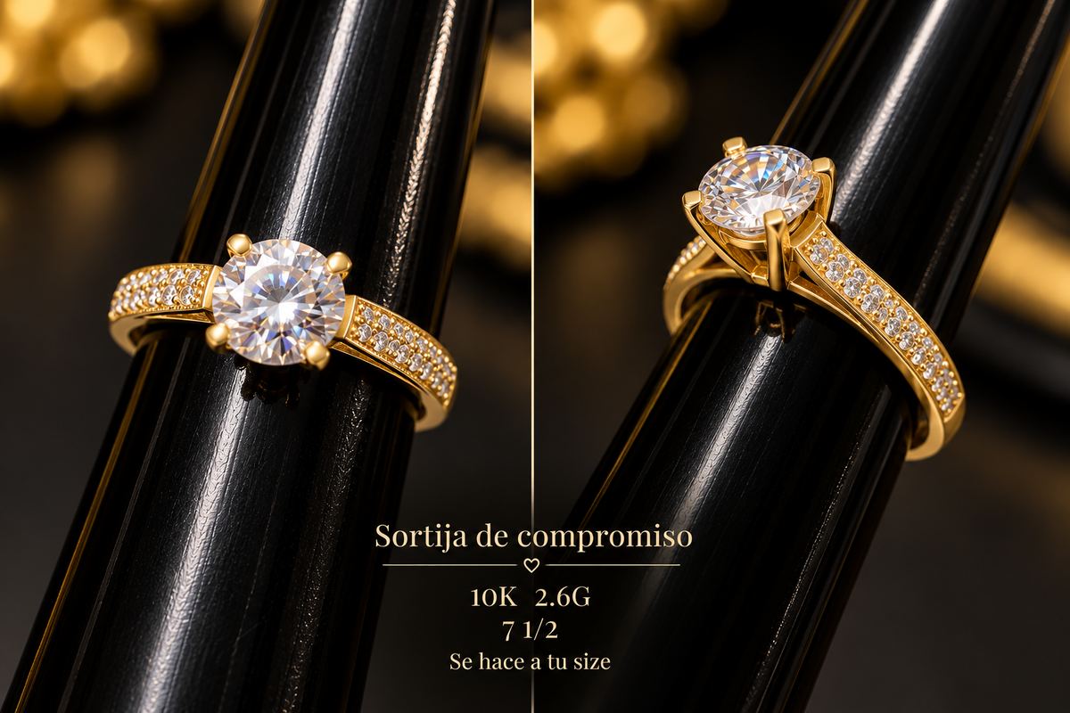 Sortija de compromiso 10K 2.6G 7 1/2