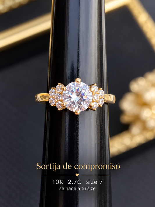 Sortija de compromiso 10K 2.7G size 7 se hace a tu size