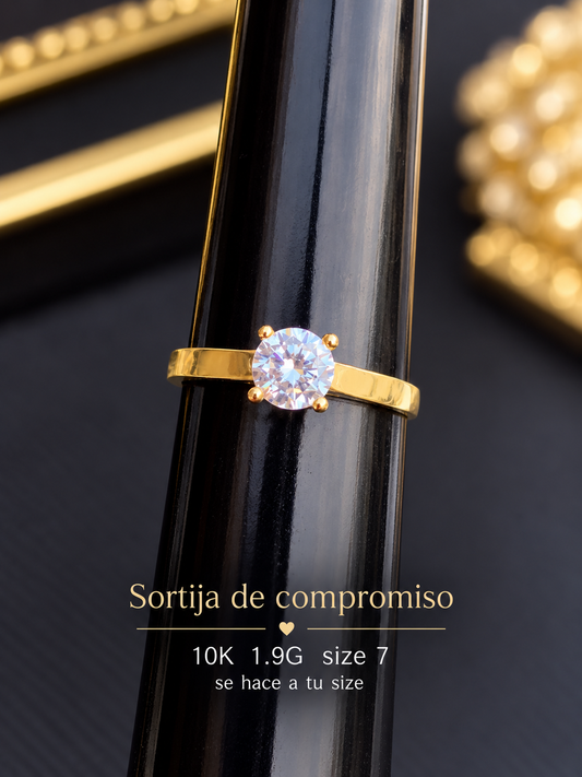 Sortija de compromiso 10K 1.9G size 7 se hace a tu size