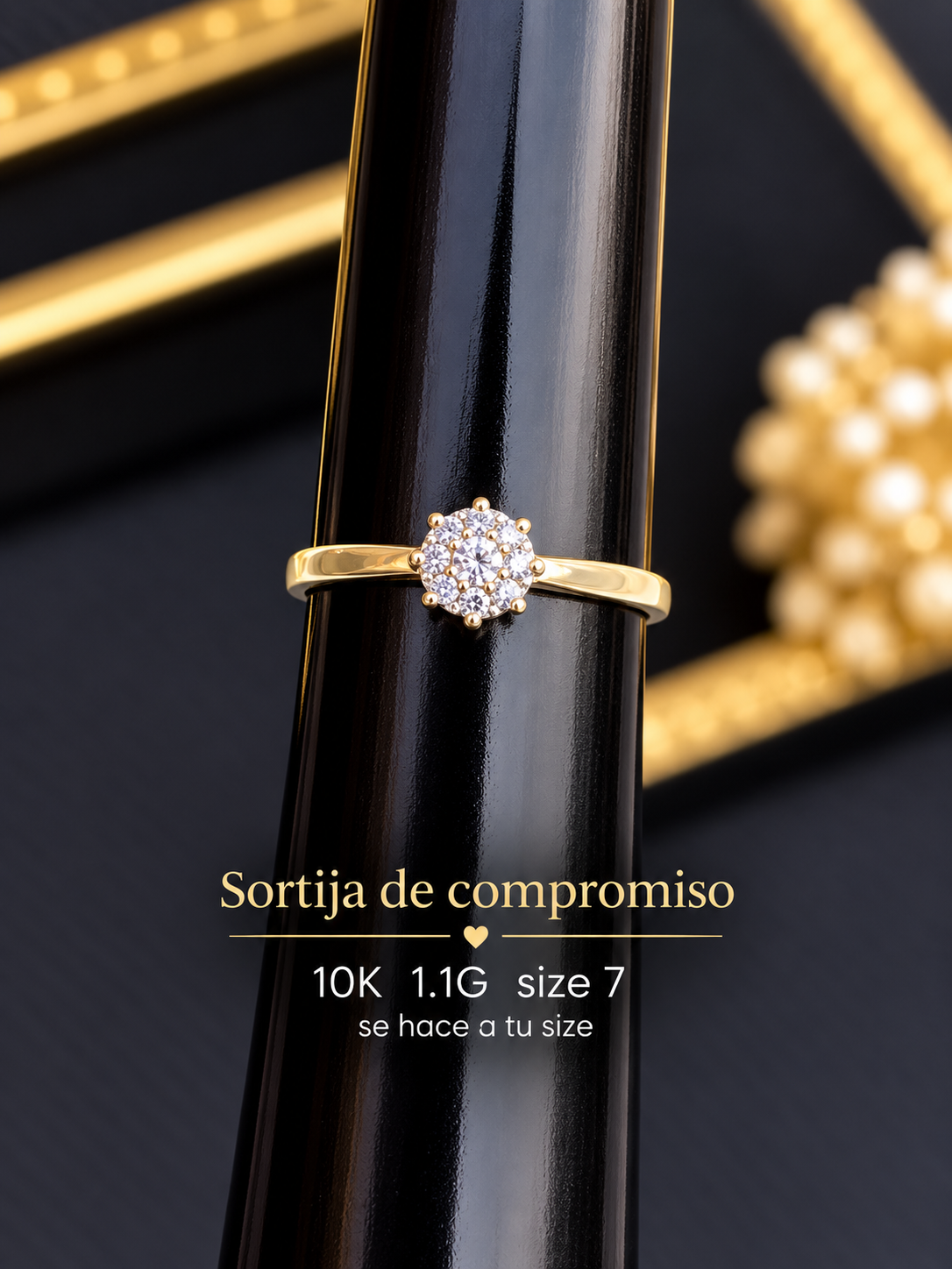 Sortija de compromiso 10K 1.1G size 7